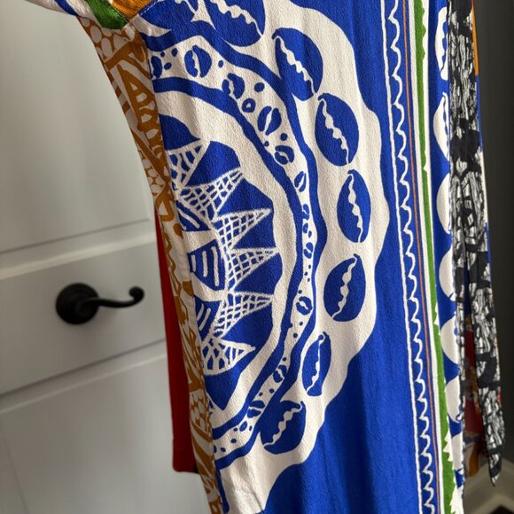 John Mark Size L Bohemian Abstract Print Open Front Cardigan Bold and Vibrant - Picture 8 of 10